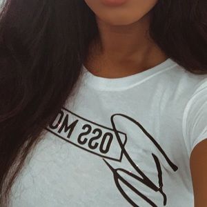 BOSS MOM custom white  T-shirt  size-Small